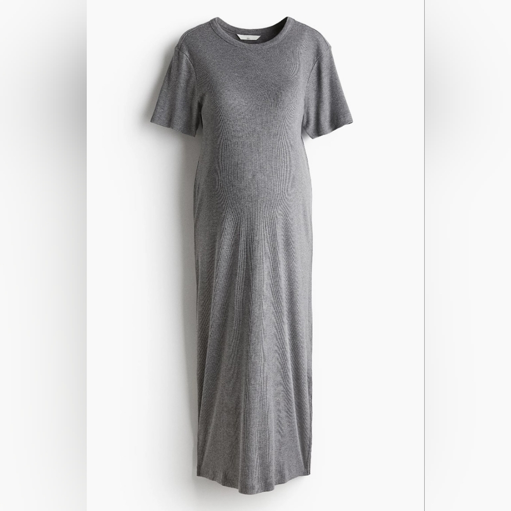 H&M Mama Ribbed T-Shirt Dress